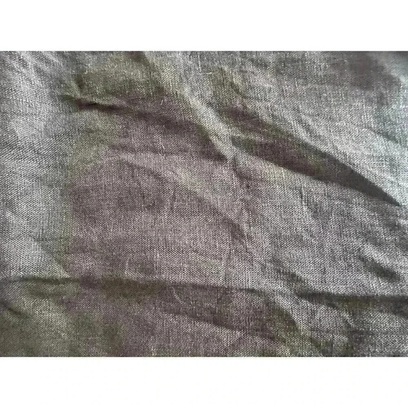 Women's Black‎ 100% Linen Pants Pockets Drawstring Size L Large Gauzy Coastal - Picture 11 of 12